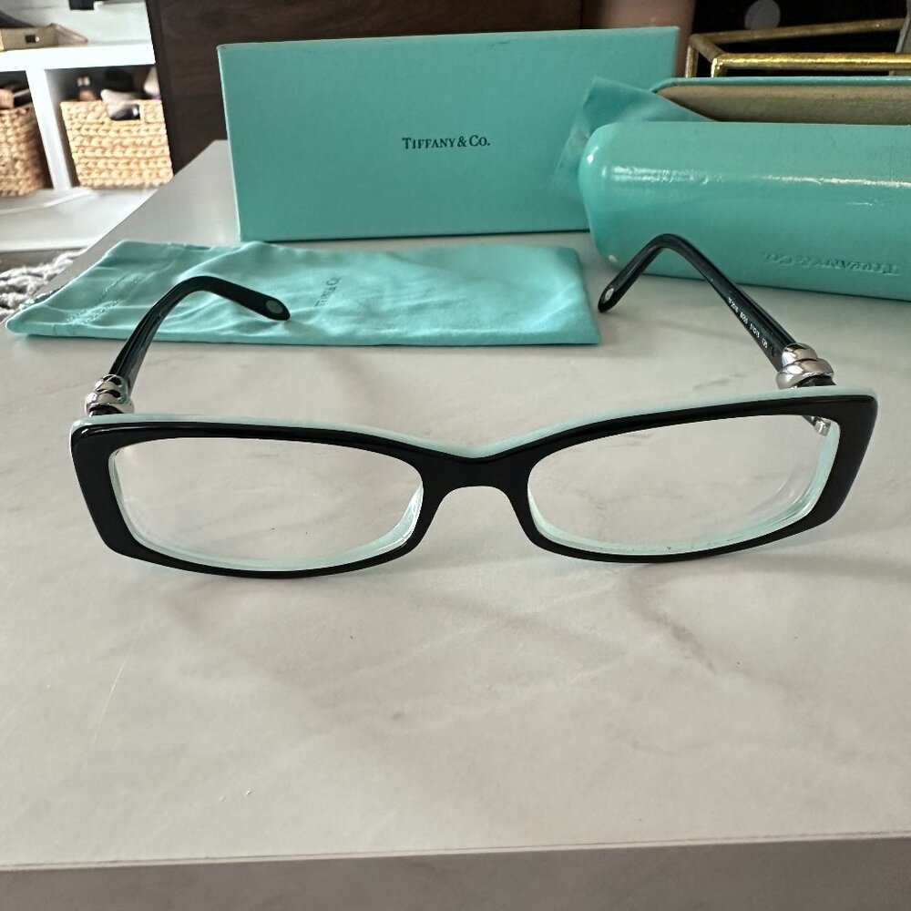 Tiffany Blue and Black Knot Glasses TF 2016